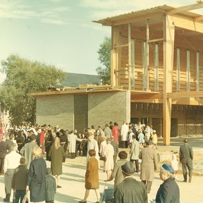 Construction of New Church. October 1966