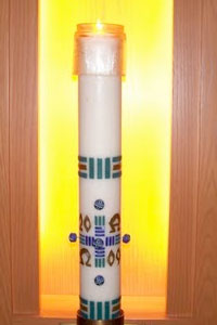 Lit Paschal Candle